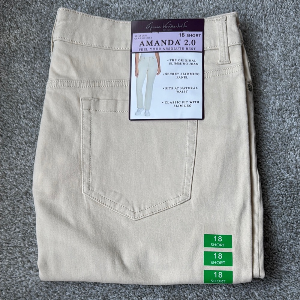 Gloria Vanderbilt Slim Tan Jeans for Effortless Style